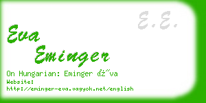 eva eminger business card